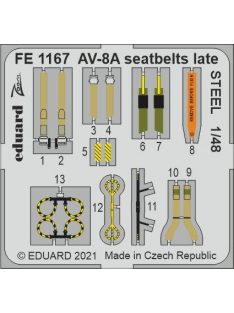 Eduard - AV-8A seatbelts late STEEL for KINETIC