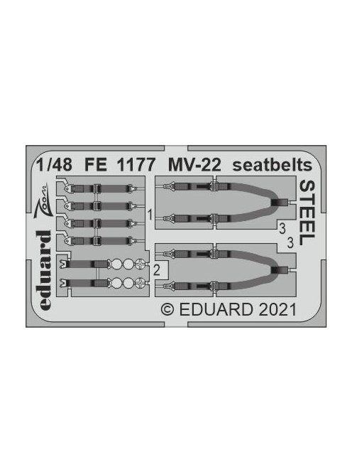 Eduard - MV-22 seatbelts STEEL for HOBBY BOSS