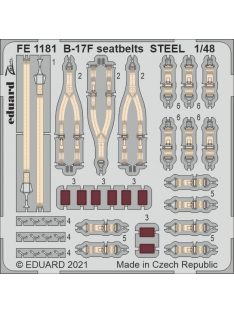 Eduard - B-17F seatbelts STEEL for HKM