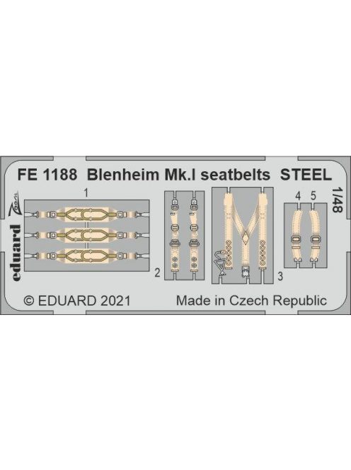 Eduard - Blenheim Mk.I seatbelts STEEL for AIRFIX