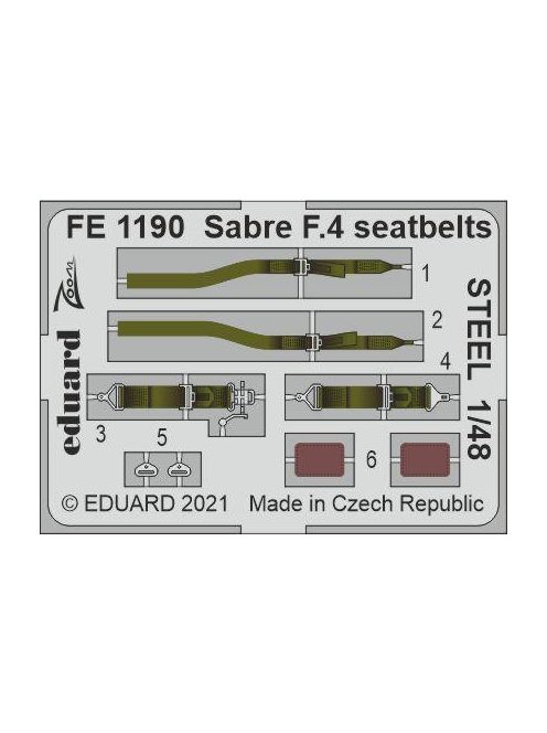 Eduard - Sabre F.4 seatbelts STEEL for AIRFIX