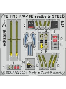 Eduard - F/A-18E Seatbelts Steel 1/48 For Meng