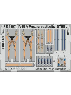 Eduard - IA-58A Pucara seatbelts STEEL for KINETIC