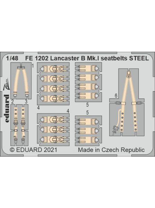 Eduard - Lancaster B Mk.I seatbelts STEEL for HKM