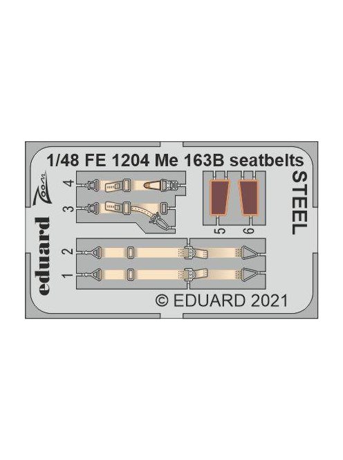 Eduard - Me 163B seatbelts STEEL for GASPATCH MODELS