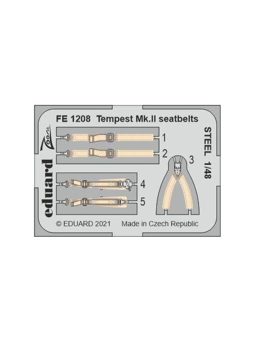 Eduard - Tempest Mk.II seatbelts STEEL for EDUARD