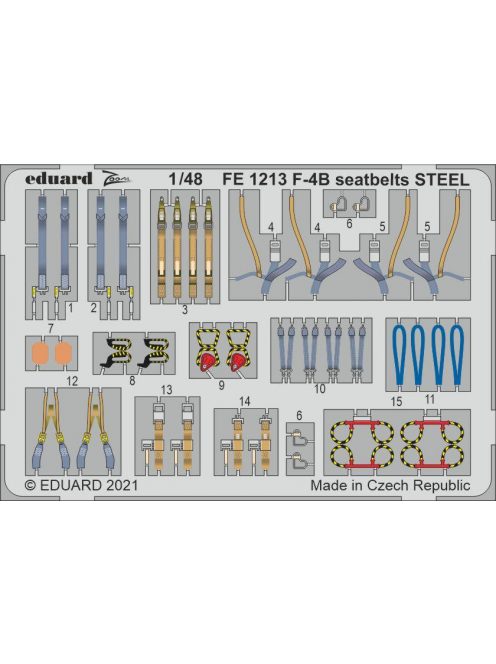 Eduard - F-4B Seatbelts Steel 1/48 For Tamiya