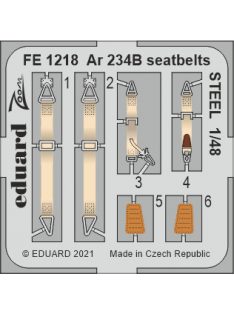 Eduard - Ar 234B Seatbelts Steel 1/48 Hasegawa/Hobby 2000