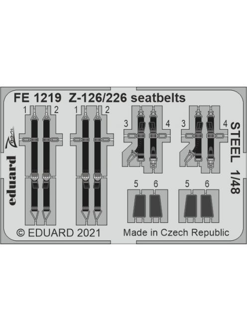 Eduard - Z-126/226 seatbelts STEEL 1/48 EDUARD