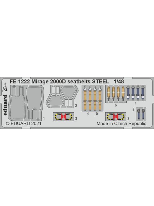 Eduard - Mirage 2000D Seatbelts Steel 1/48 Kinetic