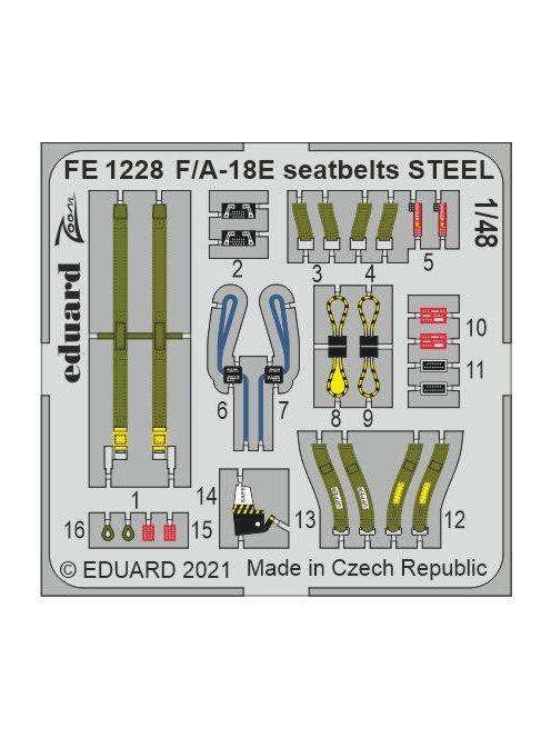 Eduard - F/A-18E Seatbelts Steel For Hobby Boss