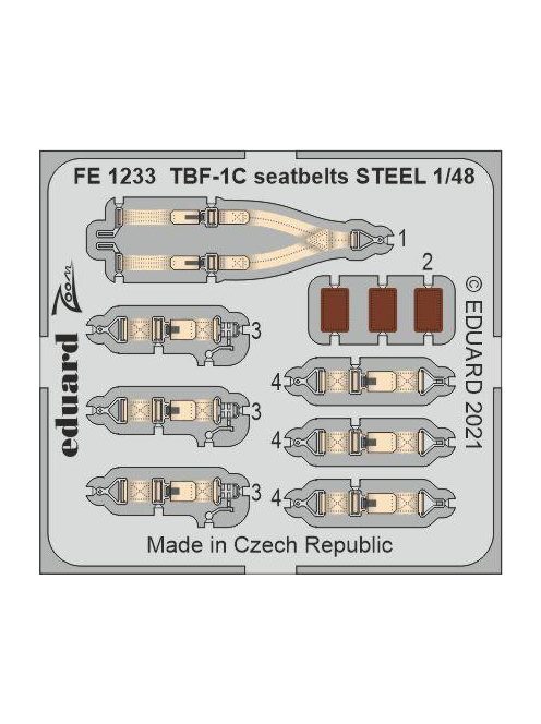 Eduard - Tbf-1C Seatbelts Steel, For Academy