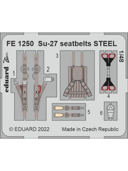 Eduard - Su-27 Seatbelts Steel For Great Wall Hobby