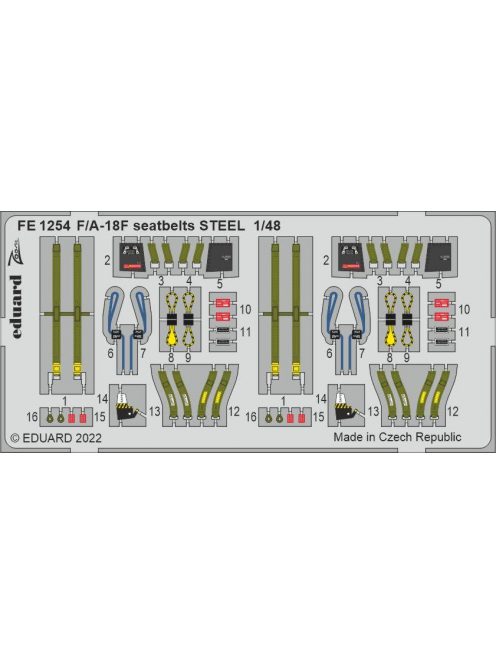 Eduard - F/A-18F Seatbelts Steel For Meng