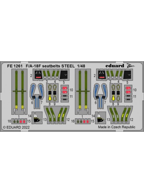 Eduard - F/A-18F seatbelts STEEL for HOBBY BOSS