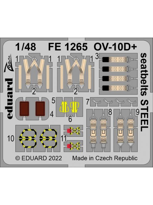 Eduard - OV-10D+ seatbelts STEEL for ICM