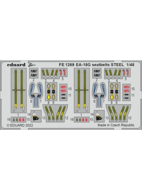 Eduard - Ea-18G Seatbelts Steel