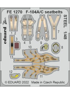 Eduard - F-104A/C Seatbelts Steel