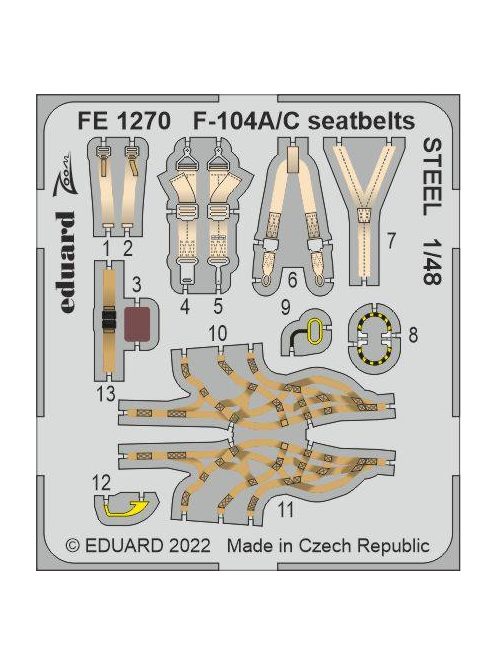 Eduard - F-104A/C Seatbelts Steel