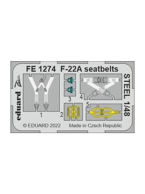 Eduard - F-22A Seatbelts Steel