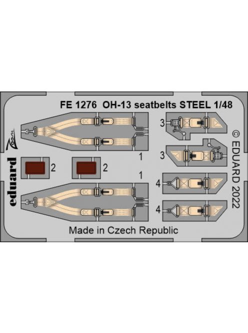 Eduard - OH-13 seatbelts STEEL 1/48