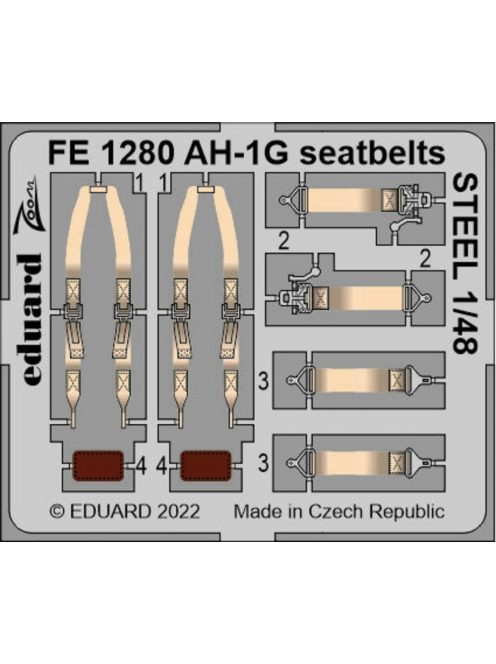 Eduard - AH-1G seatbellts STEEL 1/48