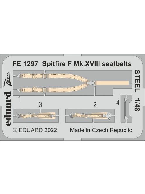 Eduard - Spitfire F Mk.XVIII seatbelts STEEL