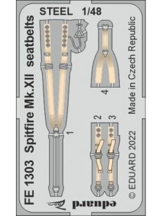 Eduard - Spitfire Mk.XII seatbelts STEEL for AIRFIX