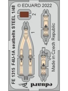 Eduard - F4U-1A seatbelts STEEL for HOBBY BOSS