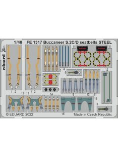 Eduard - Buccaneer S.2C/D seatbelts STEEL for AIRFIX