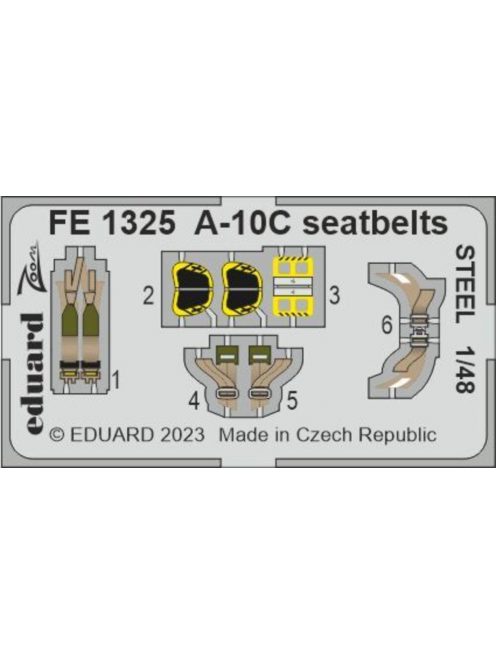 Eduard - A-10C seatbelts STEEL for HOBBY BOSS