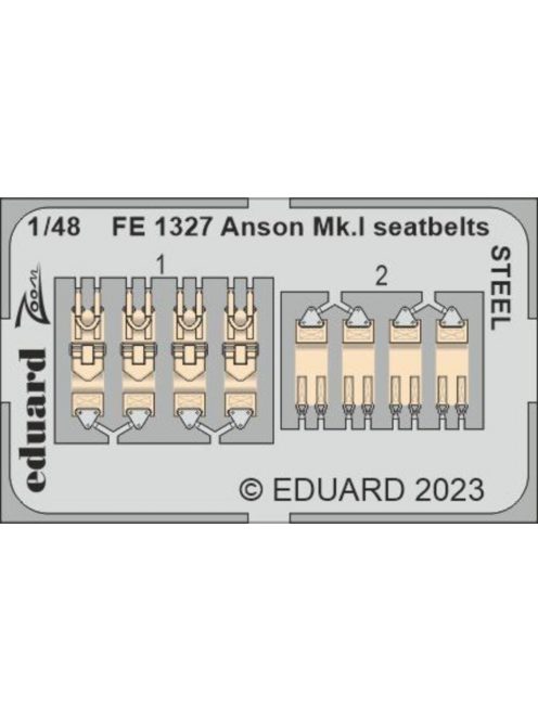 Eduard - Anson Mk.I seatbelts STEEL 1/48 for AIRFIX