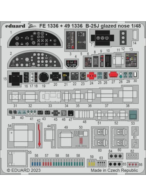 Eduard - B-25J glazed nose 1/48 HKM