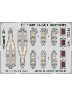 Eduard - B-24D seatbelts STEEL 1/48 REVELL