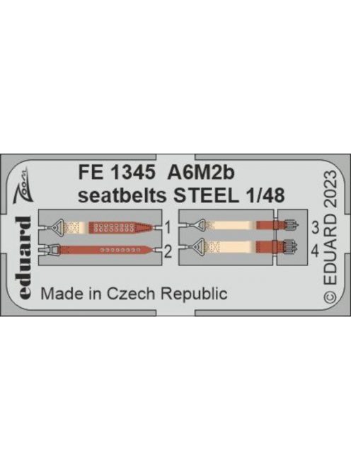 Eduard - A6M2b seatbelts STEEL 1/48 ACADEMY