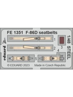 Eduard - F-86D seatbelts STEEL 48 REVELL