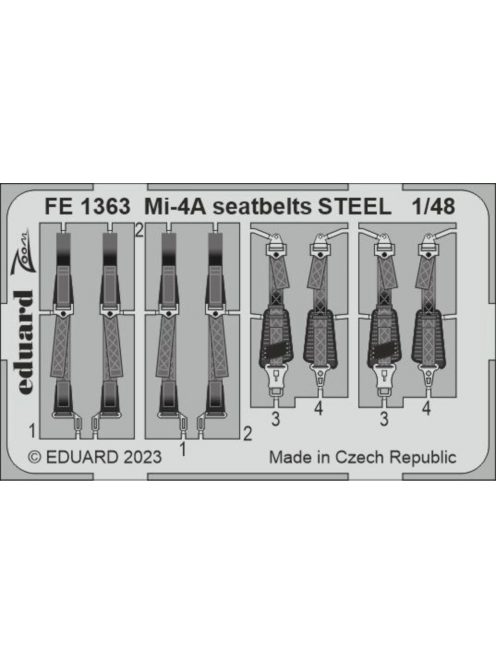 Eduard - Mi-4A seatbelts STEEL 1/48 TRUMPETER