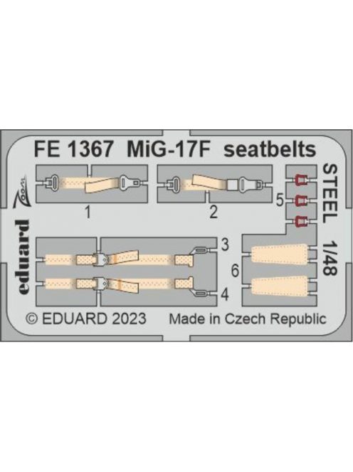 Eduard - MiG-17F seatbelts STEEL 1/48 AMMO