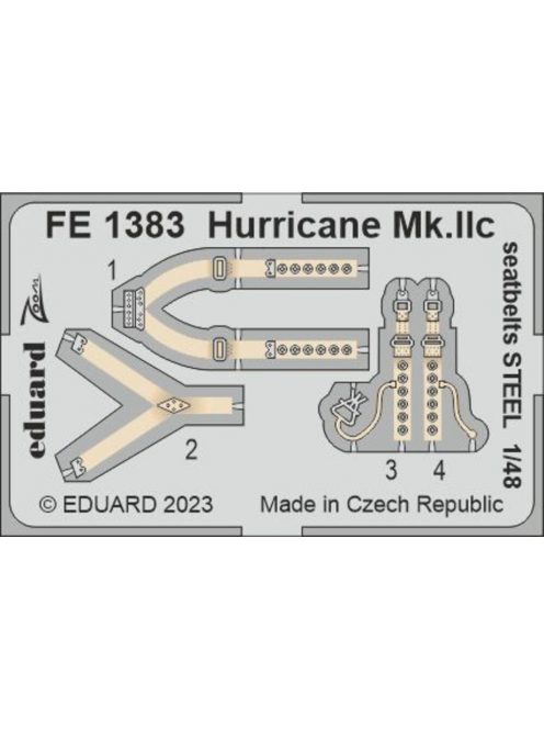 Eduard - Hurricane Mk.IIc seatbelts STEEL 1/48 ARMA HOBBY