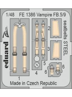 Eduard - Vampire FB.5/9 seatbelts STEEL 1/48 AIRFIX