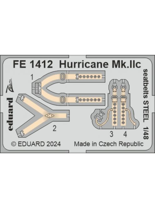 Eduard - Hurricane Mk.IIc seatbelts STEEL 1/48