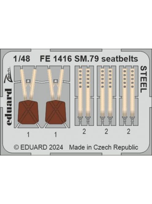 Eduard - SM.79 seatbelts STEEL 1/48 EDUARD