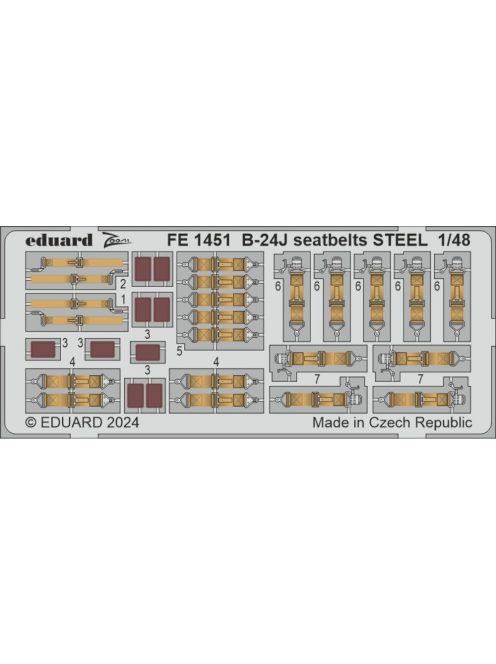 Eduard - B-24J seatbelts STEEL  HOBBY BOSS