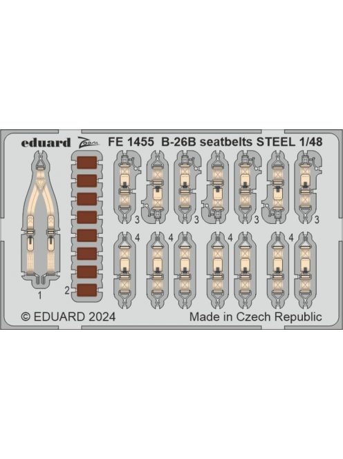 Eduard - B-26B Marauder seatbelts STEEL  ICM