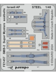 Eduard - SMB-2 Super Mystere seatbelts Israeli AF STEEL