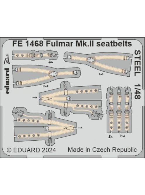 Eduard - Fulmar Mk.II seatbelts STEEL