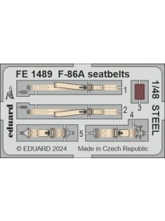 Eduard - F-86A seatbelts STEEL  CLEAR PROP