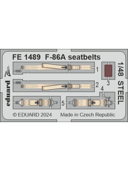 Eduard - F-86A seatbelts STEEL  CLEAR PROP