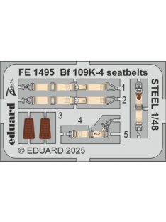 Eduard - Bf 109K-4 seatbelts STEEL   EDUARD