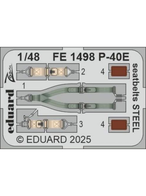 Eduard - P-40E seatbelts STEEL  EDUARD